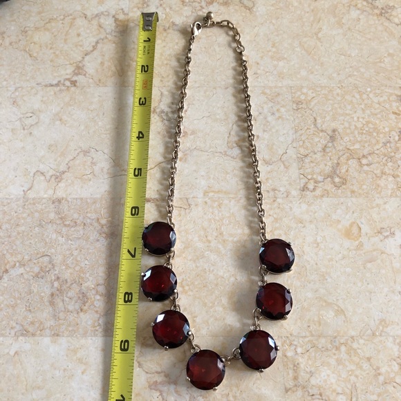 Burgundy Glass Beaded Necklace - Picture 3 of 4